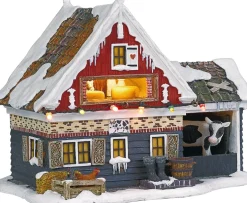 LuVille kersthuisje kaasboerderij 18,5 x 13,5 x 16 cm