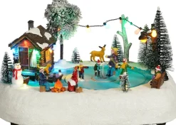 Luville kersthuisje skate scenery (schaatspret) 31 x 24 x 15 cm