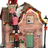 Luville Molendam kerstdorpminiatuur pieten beklimmen huis 13,5 x 11,5 x 18 cm