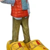 Luville Molendam kerstdorpminiatuur tourist in holland (toerist met klompen) 5 x 4 x 7 cm