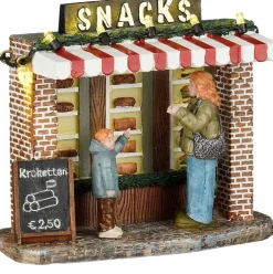 Luville Molendam kerstdorpminiatuur snack shop (snackwinkel) 12 x 5,5 x 10 cm