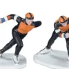 Luville Molendam kerstdorpminiatuur competitive skaters (nederlandse schaatsers) 5,5 x 3,5 x 5,5 cm