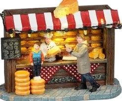 Luville Molendam kerstdorpminiatuur cheese market (kaasmarkt) 13,5 x 6 x 10,5 cm
