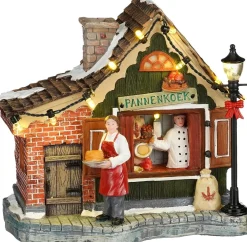 Luville Molendam kerstdorpminiatuur pannenkoekhuis 14 x 9,5 x 13,5 cm