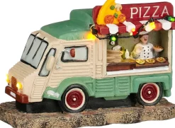Luville Molendam kerstdorpminiatuur foodtruck pizza 15 x 7,5 x 11 cm