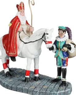 Luville Molendam kerstdorpminiatuur sint piet en ozosnel 10 x 5,5 x 9,5 cm