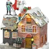 Luville Molendam kersthuisje sinterklaas on roof (sint op het dak) 17,5 x 13 x 19 cm