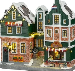 Luville Molendam kersthuisje facade street zaandam 26,5 x 10 x 25 cm