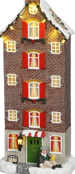 Luville Molendam kersthuisje canal house (grachtenpand) 12,5 x 8,5 x 28,5 cm