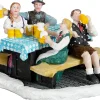 Luville Schneewald kerstdorpminiatuur drinking beer (bier drinken) 9 x 9 x 6 cm
