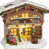 Luville Schneewald kerstdorpminiatuur ski bar 17 x 12 x 15 cm