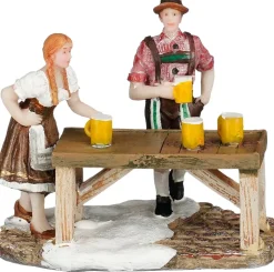 Luville Schneewald kerstdorpminiatuur beer mug slide (bier pul schuiven) 8,5 x 5,5 x 7,5 cm