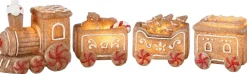 Luville Specials kerstdorpminiatuur trein peperkoek 31 x 6 x 9 cm