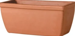 Mega Collections balkonbak Roma Liscia 42 x 19 x 17 cm terracotta