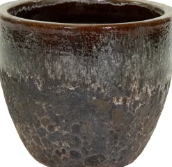 Mega Collections bloempot Antique 2 Tone bruin D 38 H 30 cm