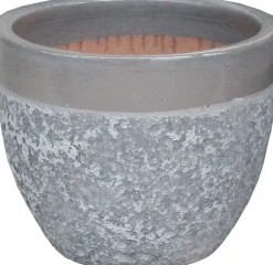 Mega Collections bloempot Antique grijs D 38 H 30 cm