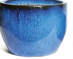 Mega Collections bloempot blauw D 48 H 41 cm