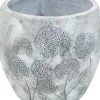 Mega Collections bloempot Dandelion grijs D 16,5 H 16 cm