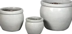 Mega Collections bloempot Delta wit D 21 H 16 cm