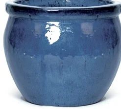 Mega Collections bloempot Delta blauw D 28 H 24 cm