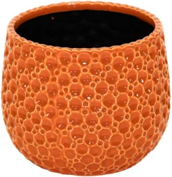 Mega Collections bloempot Drops oranje D 17 H 15 cm