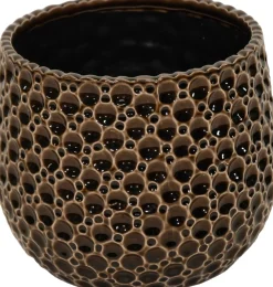 Mega Collections bloempot Drops bruin D 21 H 17 cm