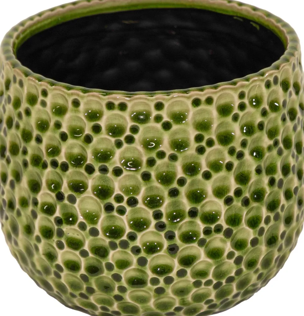 Mega Collections bloempot Drops groen D 17 H 15 cm