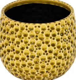 Mega Collections bloempot Drops geel D 15 H 13 cm
