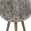 Mega Collections bloempot Emir grijs D 35 H 59 cm