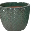 Mega Collections bloempot Glazed groen D 48 H 38 cm