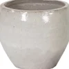 Mega Collections bloempot Glazed wit D 38 H 32 cm