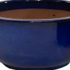 Mega Collections bloempot Glazed blauw D 48 H 24 cm