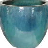 Mega Collections bloempot licht blauw D 38 H 32 cm