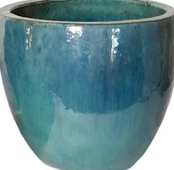 Mega Collections bloempot licht blauw D 30 H 26 cm