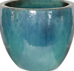 Mega Collections bloempot licht blauw D 22 H 21 cm