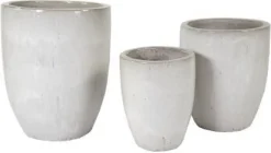 Mega Collections bloempot Marian wit D 45 H 54 cm