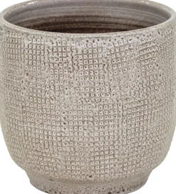 Mega Collections bloempot op voet Bohemian taupe D 40 H 36 cm