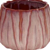 Mega Collections bloempot Wave Fan rood D 22,5 H 17 cm
