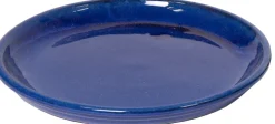 Mega Collections plantenschotel Glazed blauw D 24 H 3,5 cm