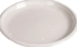 Mega Collections plantenschotel Glazed wit D 20 H 2,5 cm