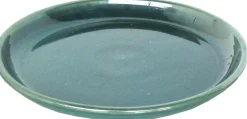 Mega Collections plantenschotel Glazed groen D 18 H 2,5 cm