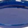 Mega Collections plantenschotel Glazed blauw D 35 H 4,5 cm