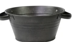 Mega Collections plantenteil Kunia zwart D 26 H 12,5 cm