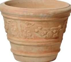 Mega Collections pot Coni m guirlande D 46 cm terracotta