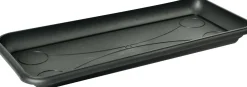 Mega Collections schotel voor balkonbak Linea zwart 76 x 34 x 6 cm