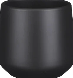 Mica Decorations bloempot Amber donker grijs D 12,5 H 13,5 cm