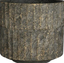 Mica Decorations bloempot Apiro zwart D 24,5 H 22 cm