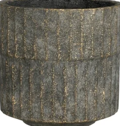 Mica Decorations bloempot Apiro zwart D 20 H 19 cm