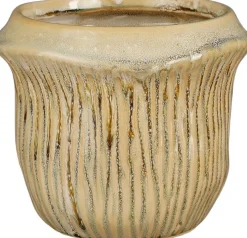 Mica Decorations bloempot Catona beige D 14,5 H 12 cm