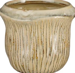 Mica Decorations bloempot Catona beige D 16,5 H 14 cm